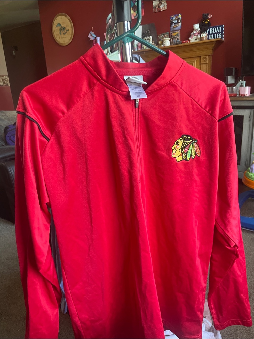 NHL Red Kids' Zip Jacket with Team Crest